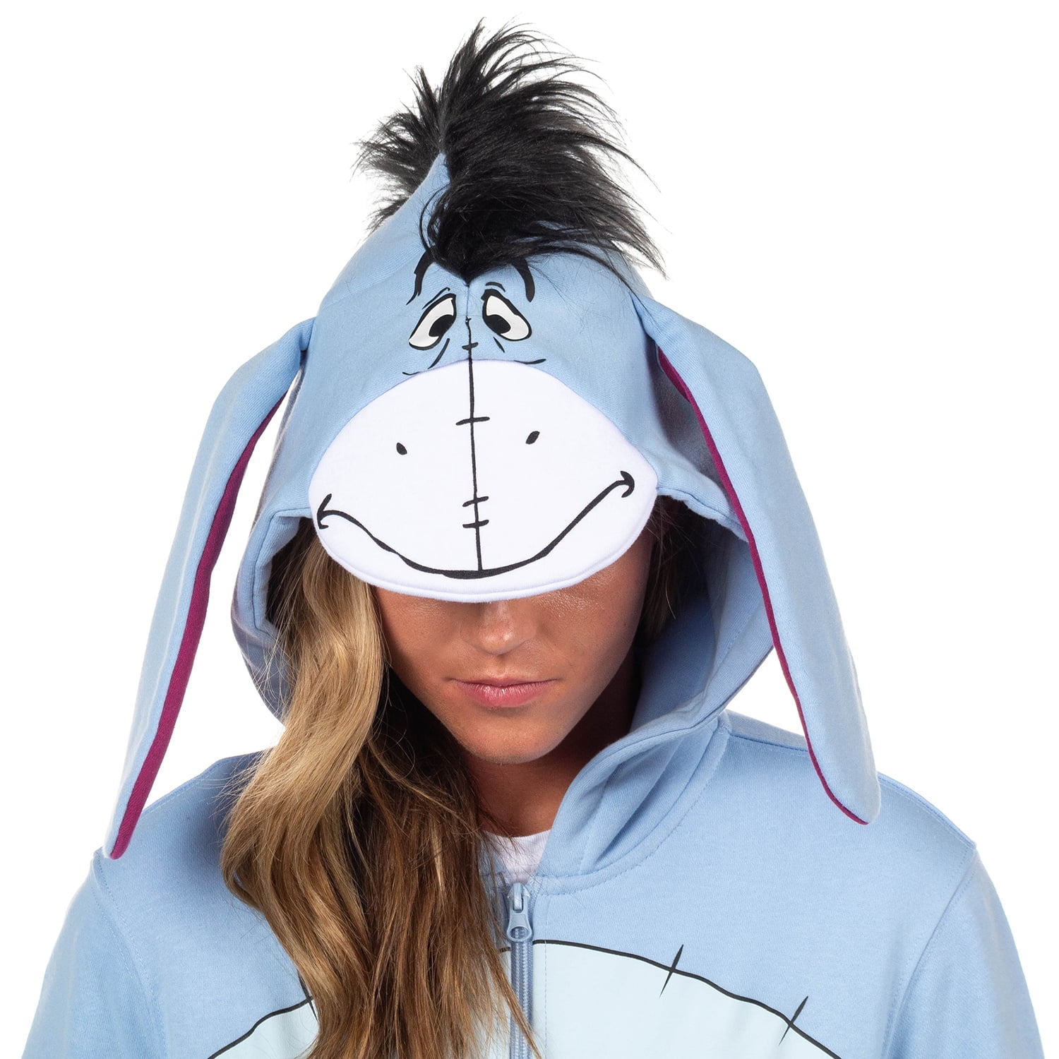 Disney Winnie the Pooh Hoodie Juniors Character Hooded Costume Zip Up Sweater