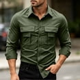 thumbnail image 4 of Men's Tactical Shirt, Long Sleeve Quick-Dry Work Shirt With Ventilation & Multi-Pockets, Outdoor Casual Tactical Clothing Army Green XL, 4 of 9