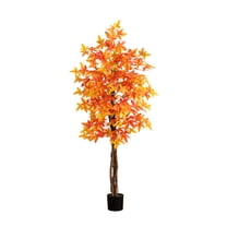 Nearly Natural 6ft. Autumn Deluxe Maple Artificial Fall Tree