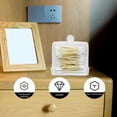thumbnail image 4 of HORIALENCE 2pcs Transparent Cotton Pads Container Space Saving Plastic Box for Families, 4 of 7