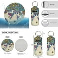 thumbnail image 5 of Jeiento Hummingbird Car Seat Cover Full Set Non Slip Car Floor Mats Mandala Steering Wheel Cover Seatbelt Pad Armrest Cover Cup Coaster Keychains Lipstick Holder 17pcs Auto Accessories Set for Sedan, 5 of 7