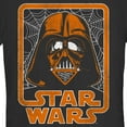 thumbnail image 2 of Junior's Star Wars Halloween Darth Vader Spider Webs Logo Graphic Tee, 2 of 3