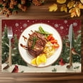thumbnail image 5 of Christmas Snowman Table Placemats,Pine Tree Cardinal Bird Heat Resistant Placemats, Set of 6 Washable Non-Slip Table Mats for Dining Home Kitchen Party Indoor 12x18 Inch, 5 of 7