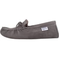 thumbnail image 5 of SNUGRUGS Rupert Mens Suede Moccasin Slippers with Cotton Inner and Suede Sole - Grey - US 8, 5 of 7