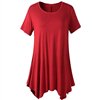 thumbnail image 3 of Coofit Tunique Chemise Manches Courtes Col Rond T-shirt Décontracté Blouse Ample pour Femmes, 3 of 3