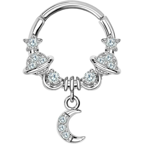 shiyou-16G Septum Rings 316L Stainless Steel Cartilage Earring for Women Helix Daith Piercing Jewelry