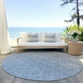 thumbnail image 6 of Addison Rugs Chantille Indoor/Outdoor Transitional Geometric Blue Washable Round Rug, 8' x 8', 6 of 6