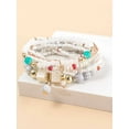 thumbnail image 2 of Hotian 8pcs Beaded Bracelet Jewelry Set Multilayer Boho Charm Bracelet Pack for Women and Men White, 2 of 7