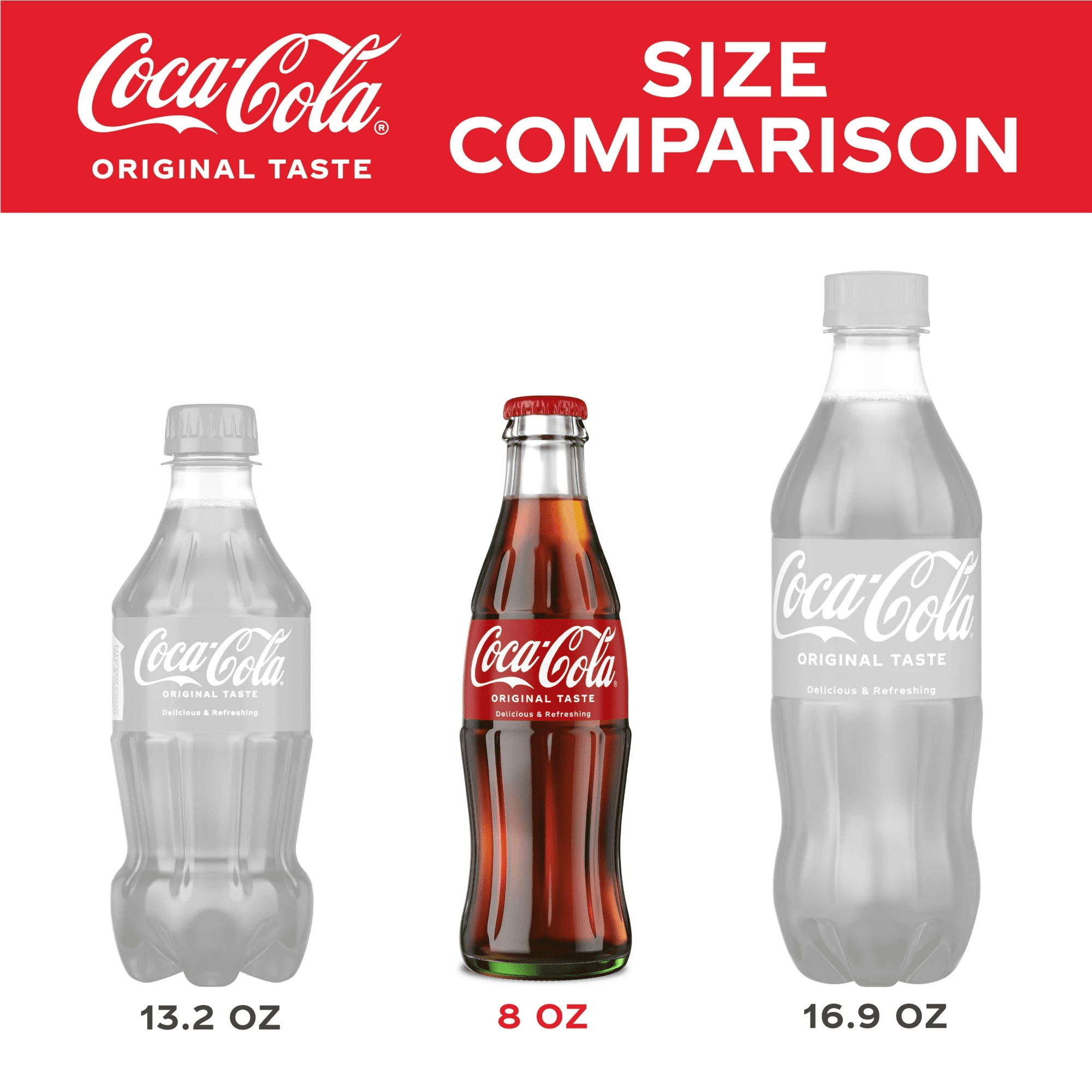 Coca-Cola Classic Cola Soda Pop, 8 fl oz Glass Bottles, (Pack of 18)