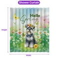 thumbnail image 5 of Schnauzer Hello Spring Time Flower Floral Nature Shower Curtain Miniature Schnauzer Dog Lover Waterproof Bathroom Bathtub Curtain - 02031, 5 of 5