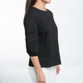 thumbnail image 7 of Elsie & Zoey Cassidy Large Jet 3/4 Sleeve Crew Neck Blouse Top for Women, 7 of 7
