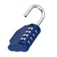 thumbnail image 1 of Combination Locker Padlock,4 Digit Coded Padlock,Gym Lock(Blue), 1 of 5