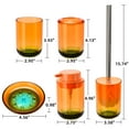 thumbnail image 2 of Locco Decor Bathroom Vanity Accessories Set 5 Pieces Duo Color- Soap Dispenser Toothbrush Holder Soap Holder Tumbler Cup Toilet Brush Orange, 2 of 5