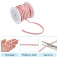 thumbnail image 3 of 32.8ft Studded Faux Suede Cord Rope for Jewelry Making 5mm Micro Fibre Flat Leather Lace Beading String Ribbon with Rivets, Pink Golden, 3 of 6