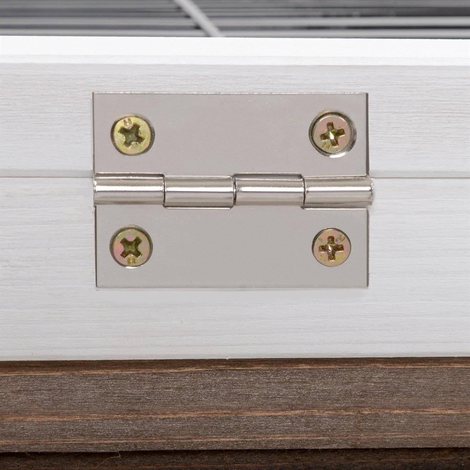 Pefilos 35" Wooden Rabbit Hutch Indoor, Outdoor Bunny Enclosure on Wheels Guinea Pig Cage for Small Animals with Pull Out Trays, Brown