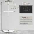 thumbnail image 4 of RTVR Floor TV Mount Stand for 32-65 inch Flat Screens, Swivel Adjustable Corner TV Stand with Semi-Circular Marble Pattern Base, White, 4 of 12
