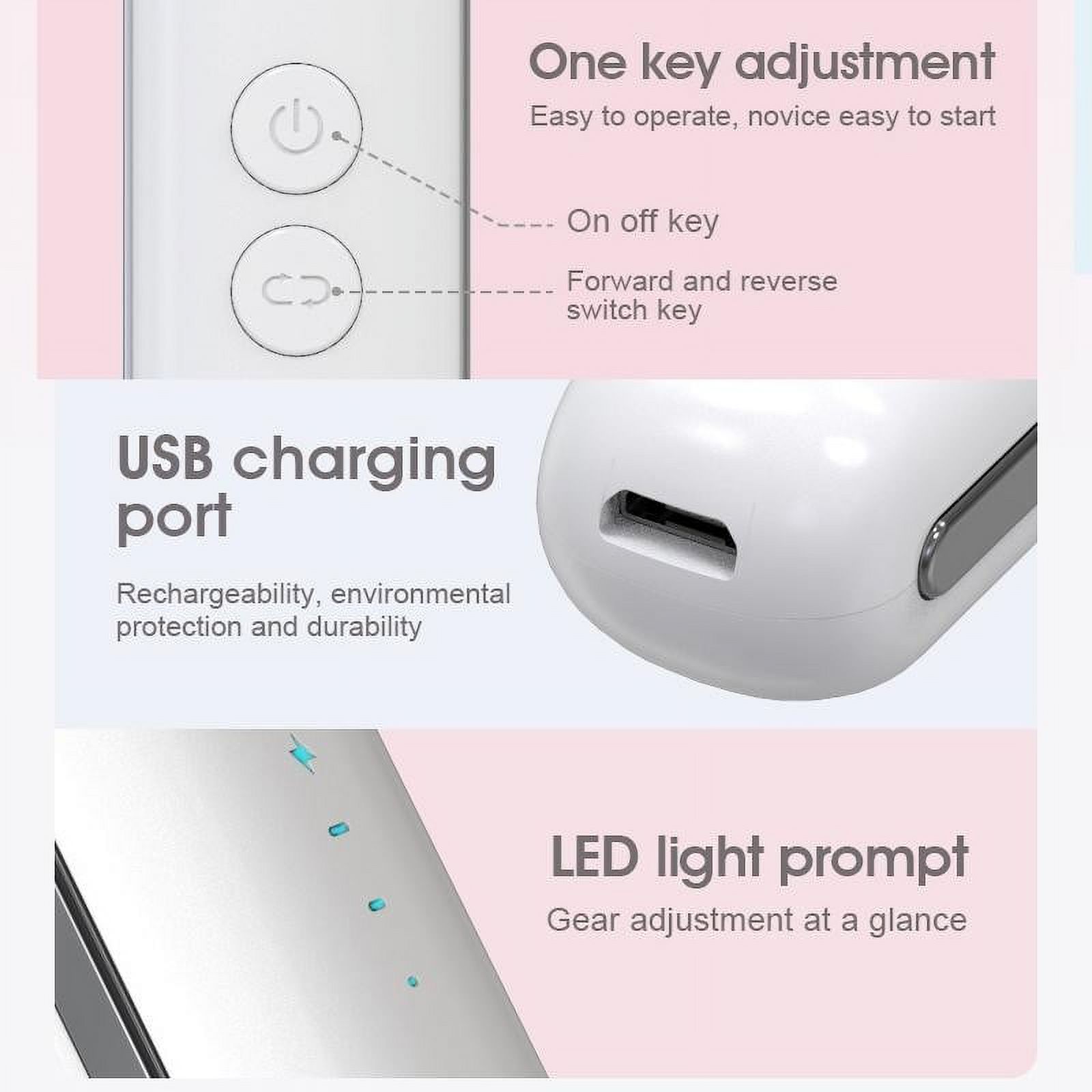 Cara Lady Electric Cordless Drill For Acrylic Rechargeable Toenail Sander For Thick , Kit With Drill White