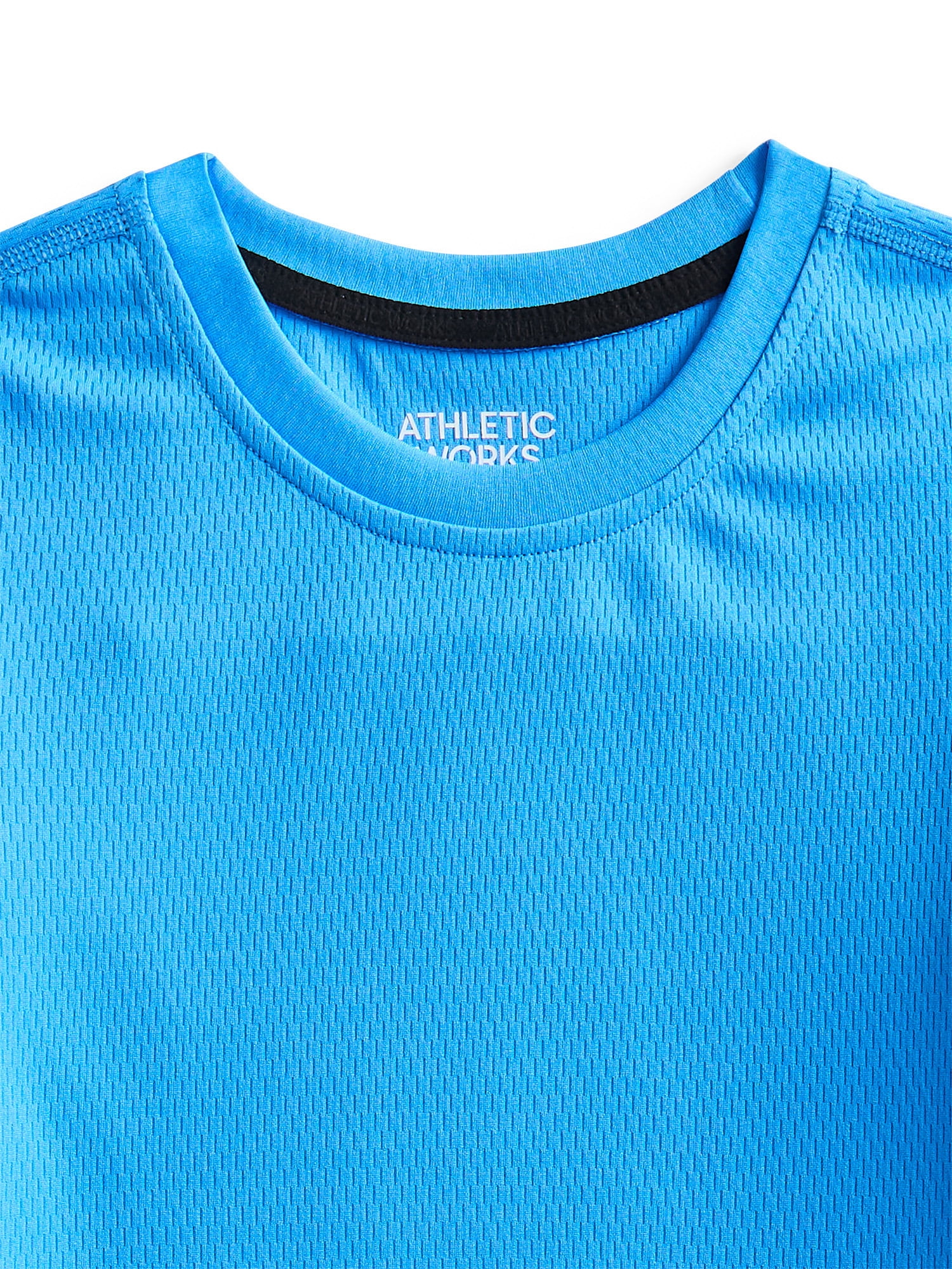 Athletic Works Boys Textured Performance Tee with Short Sleeves, Sizes 4-18 & Husky