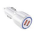 thumbnail image 4 of Langgg Car Charging Adapter Dual USB Ports Lighter Socket Adaptor Car Phone Tablet USB Charger, White, 4 of 6