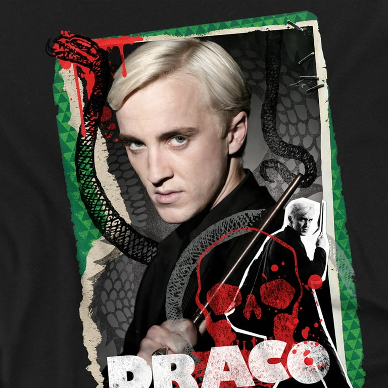 Popfunk Harry Potter Draco Malfoy Photo Collage T-Shirt - Officially Licensed Unisex Cotton Tee