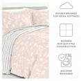 thumbnail image 5 of Noble Linens 3-Piece Pink Pressed Flowers Reversible Print Comforter Set, Full/Queen, 5 of 10