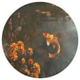 thumbnail image 3 of Lucky Koi Fish Lotus Leaf Washable Round Rug -Circle Area Rugs for Nursery Bedroom, Vintage Non Slip Non Shedding Low Pile Carpet for Living Room Coffee Table Entryway, 3 of 6