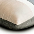 thumbnail image 5 of Cushion Cover Custom, Light Pink & Grey 22"x22" (55x55 cm) Throw Pillow Covers, Silk Color Block Patchwork Throw Pillows For Couch, Patchwork Pattern Modern Style - Splendour Pink, 5 of 10
