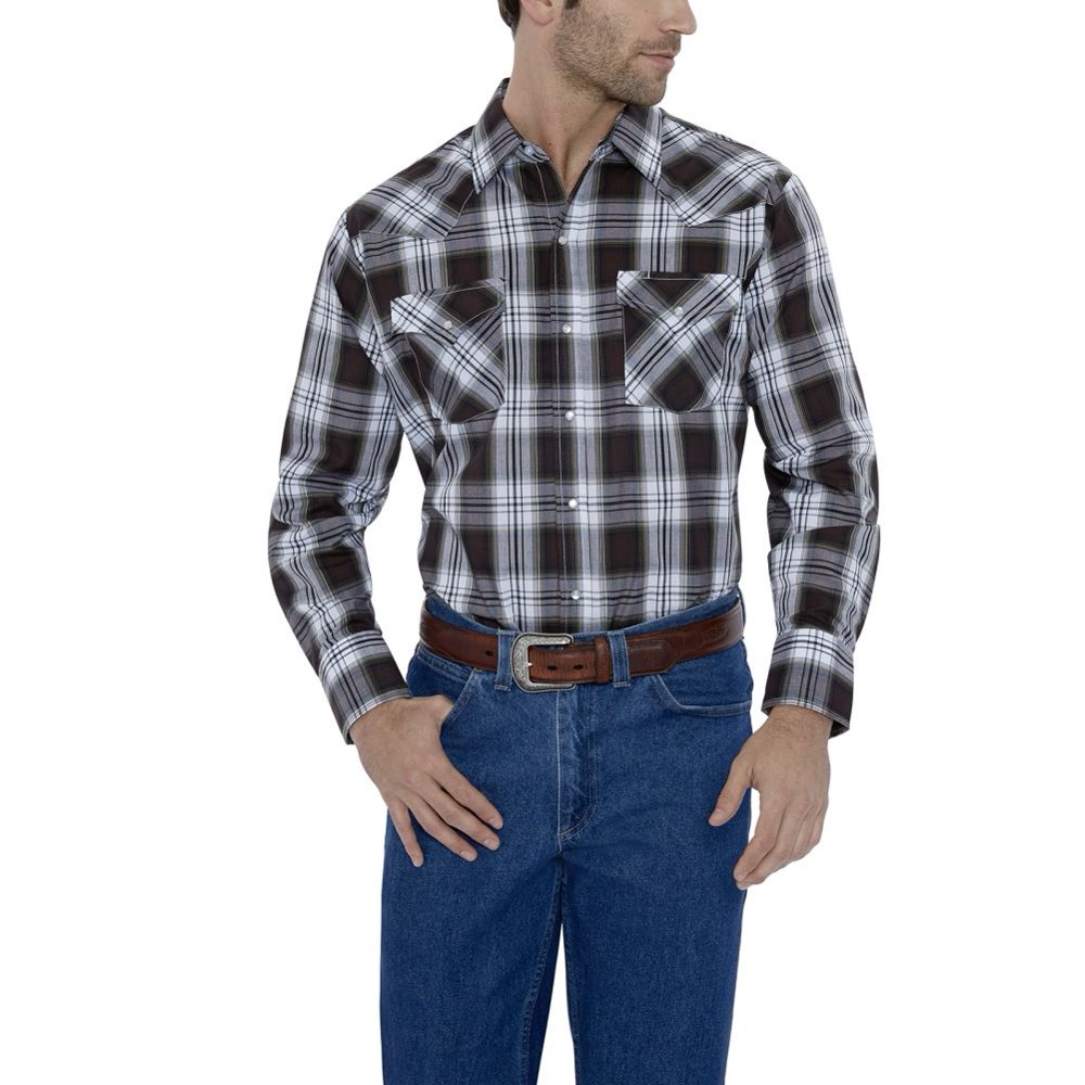 Ely Cattleman Ely Cattleman Big And Tall Long Sleeve Classic Plaid