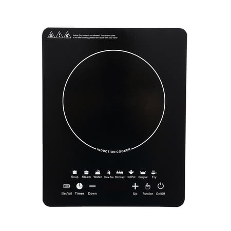 110V Electric Induction Cooker Hot Plate with 8 Temp Levels Timer LED Display for Hotels Home Kitchens
