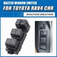 thumbnail image 3 of Bouton de Contrôle de Voiture Électrique Maître Interrupteur de Porte Fenêtre Compatible avec Toyota Rav4 CHR 2016-2020 Rétroéclairage LED Bleu Gauche, 3 of 7