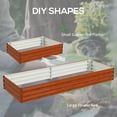 thumbnail image 4 of Outsunny 95" x 36" x 12" Galvanized Raised Garden Bed, Metal Elevated Planter Box, Easy DIY and Cleaning for Growing Flowers, Herbs, Natural Wood, 4 of 9