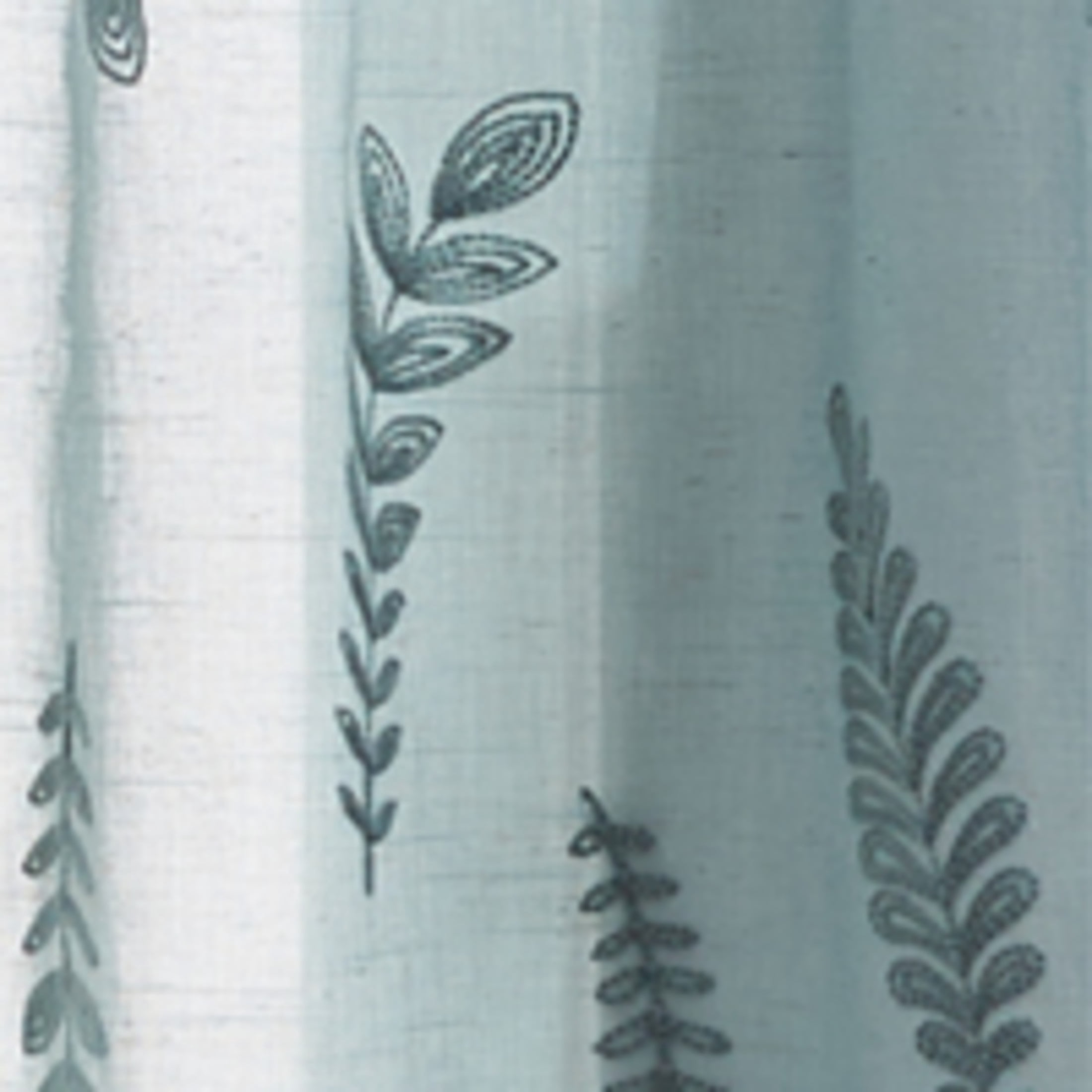 Better Homes & Gardens Embroidered Botanical Valance & Tier Set, 3-Piece Curtain, Green River, 60"W x 36"L, Indoor, Adult, Teen
