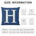 thumbnail image 6 of COMIO Geometric Pattern Initial Letter Decorative Throw Pillow Covers - Aesthetic Feminine Girls Cushion Case - Letter H Navy Blue Monogram Pillow Case for Bed Sofa Couch&nbsp;2pc, 6 of 6