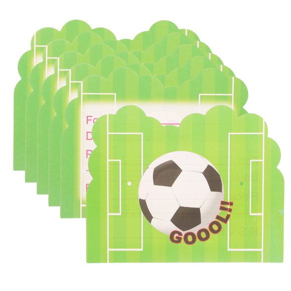 CIMAXIC paper card 6 Pcs Football Sports Invitation Kids Favor Boys Party Decoration Supplies,5.71"X4.45"X0.04"