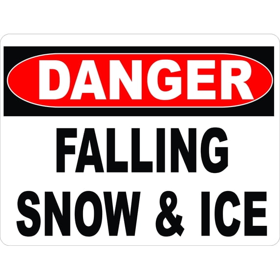 Danger Falling Snow & Ice Sign
