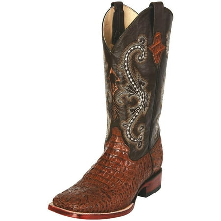 Ferrini Usa Mens Sport Rust Caiman Print Cowboy Boots