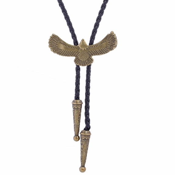 SIEYIO Adjustable Bolo Tie Popular Western Cowboy Teens Men Women Dance Necktie Vintage Shirts Relief Eagle Buckle Pendant