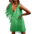 thumbnail image 1 of Ketyyh-chn99 Robes Fluides pour Femmes Robe de Mariée Col en V Unie Robe de Fête Formelle Évasée Élégante Robe Florale Invitée de Mariage Vert,m, 1 of 5