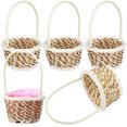 thumbnail image 1 of GOOHOCHY 5 piezas de cestas de regalo tejidas cestas de flores cestas de boda canasta pequeña con mango canastas tejidas, 1 of 7
