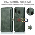 thumbnail image 4 of Dteck Wallet Case Compatible with Samsung Galaxy A30 / A20, [7 Card Slots] PU Leather Credit Holder Folio Flip [Detachable][Kickstand] Magnetic Phone Cover & Lanyard For Galaxy A20 / A30, Deep Green, 4 of 10
