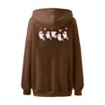thumbnail image 3 of And Winter Fashion Cute Printed Women's Hooded Sweatshirt Without Pockets Zip up Hoodie Womens Women's Hooded Sweatshirt Clothe Sweatshirt Long Sleeve Button down Sweatshirt Sweatshirt Women Pullover, 3 of 4