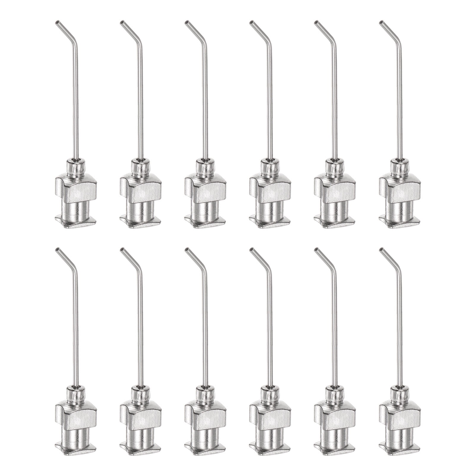 12pack Dispensing Needles, 19G 1" Stainless Steel Blunt Tip Bent