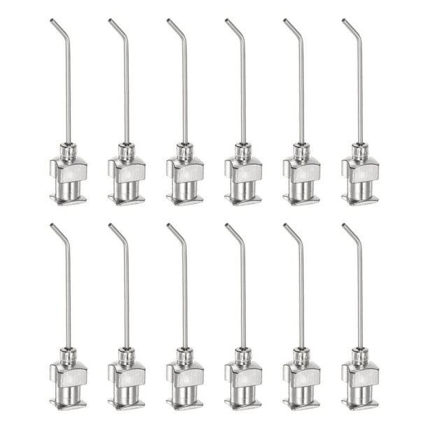 12pack Dispensing Needles, 19G 1" Stainless Steel Blunt Tip Bent