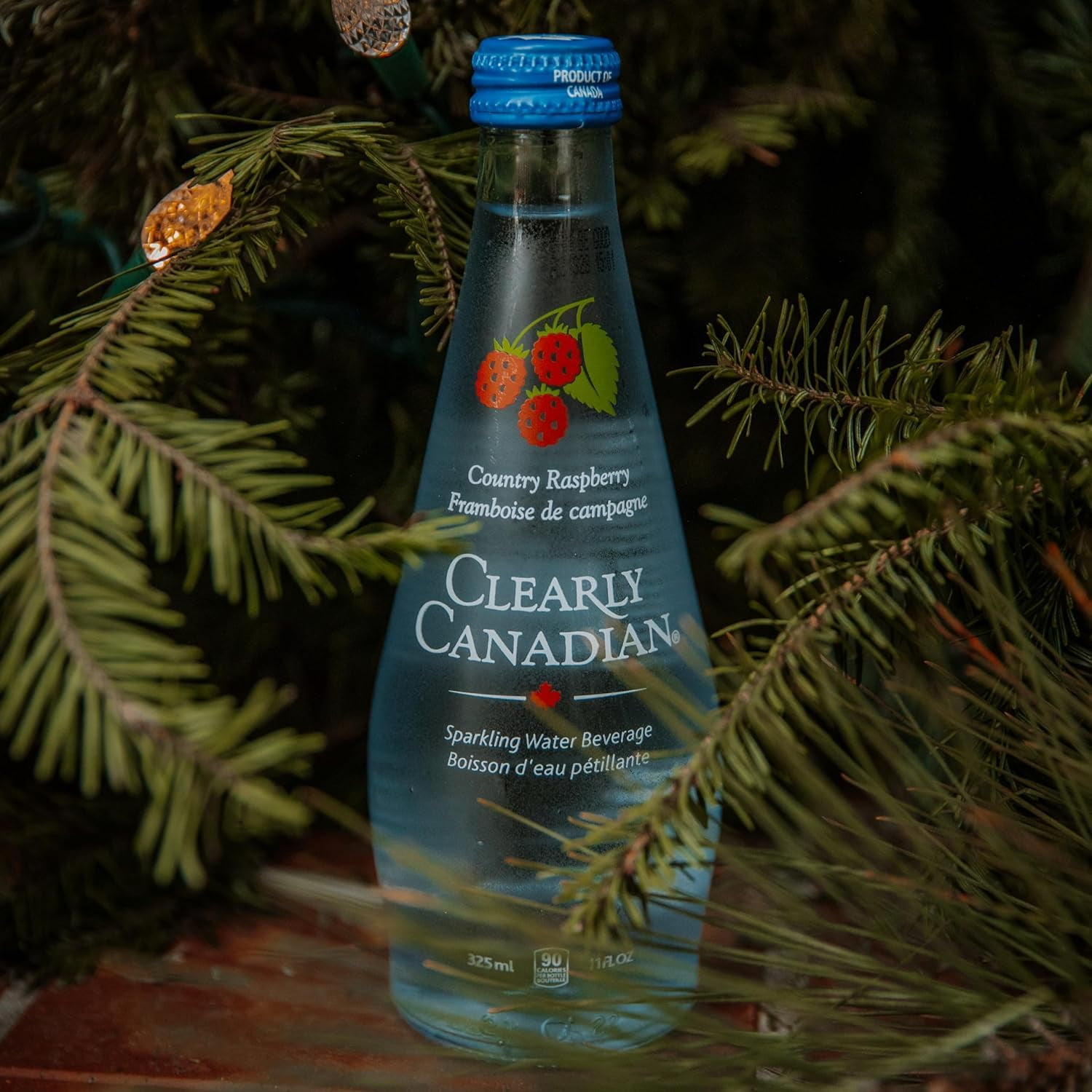 Pack of 12, Clearly Canadian Country Raspberry Sparkling Water, 11 fl oz
