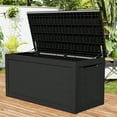 thumbnail image 5 of Uforic XXL 260 Gal Large Deck Box, Outdoor Rattan Storage Box, Waterproof & Lockable,Black, 5 of 9