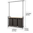 thumbnail image 5 of LENLN Large Laundry Hamper with Clothes Rack Hanging Bar, 3 Section Pull-Out & Removable Sorter Bags, Freestanding Laundry Basket Organizer for Bathroom, 5 of 7