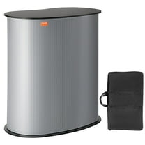 VEVOR Portable Tradeshow Podium Table, 35.43" x 19.29" x 37.01", Display Exhibition Counter Stand Booth Fair with Wall, Foldable Promotion Retail Bar Table Pop Up Podium Counter with Carrying Bag