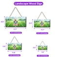 thumbnail image 5 of Happy Easter Hello Spring Golden Retriever Playing Football Landscape Wood Sign Goldens Dog Lover Gifts Idea Hanging Wall Home Decor - 13003, 5 of 5