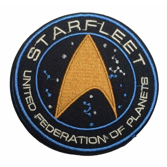 Star Trek Starfleet UFP Command 3.5" Wide Iron-On Embroidered Patch
