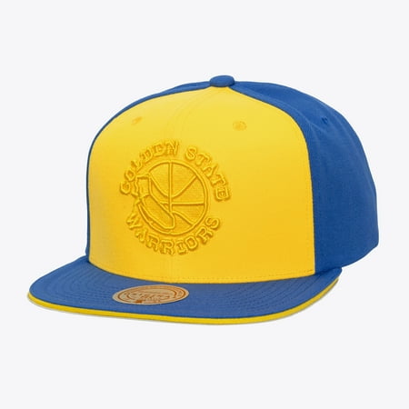 Men s Mitchell & Ness Gold/Royal Golden State Warriors Color Pop Snapback Hat